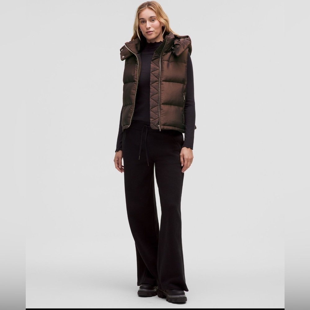 Lululemon Wunder Puff Cropped Vest Iridescent Espresso Size 2 - Picture 2 of 9